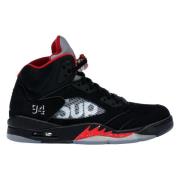 Supreme Black Air Jordan 5 Retro Nike , Black , Heren