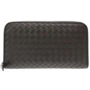 Pre-owned Leather wallets Bottega Veneta Vintage , Brown , Dames