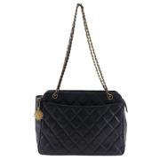 Pre-owned Leather chanel-bags Chanel Vintage , Black , Dames