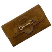 Pre-owned Leather wallets Gucci Vintage , Brown , Dames