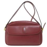 Pre-owned Leather shoulder-bags Cartier Vintage , Red , Dames