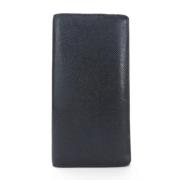 Pre-owned Leather wallets Louis Vuitton Vintage , Black , Dames