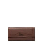 Pre-owned Leather wallets Gucci Vintage , Brown , Dames