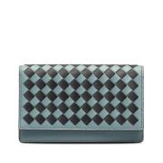 Pre-owned Leather wallets Bottega Veneta Vintage , Blue , Dames