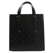 Pre-owned Leather totes Gucci Vintage , Black , Unisex