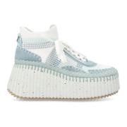 Blauwe Delicate Wedge Sneakers Chloé , Blue , Dames