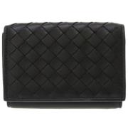 Pre-owned Leather wallets Bottega Veneta Vintage , Black , Dames