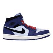 Diep Koningsblauw Zwart Retro Mid Nike , Multicolor , Heren