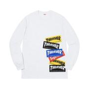 Limited Edition Multi Logo Longsleeve Tee Supreme , Gray , Heren