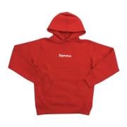 Beperkte Oplage Rode Box Logo Hoodie Supreme , Red , Heren