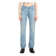 Lichtblauwe Low-Rise Jeans Helmut Lang , Blue , Dames