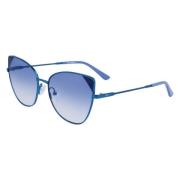 Blauwe Metalen Zonnebril voor Vrouwen Karl Lagerfeld , Blue , Dames