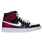 Beperkte Editie Air Jordan 1 Mid Zwart Noble Rood Nike , Multicolor , ...