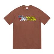 Klassiek Katoenen T-shirt met Voorgrafiek Supreme , Brown , Heren