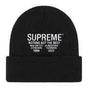 Zwarte Beanie Hoed Limited Edition Supreme , Black , Unisex