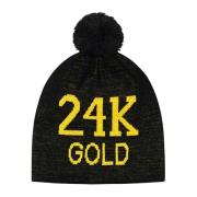 24K Gouden Beanie Zwart Limited Edition Supreme , Black , Unisex