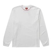 Beperkte Oplage Sterren Kraag Lange Mouw Top Supreme , White , Heren