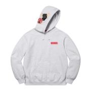 Hoge Patches Hoodie Ash Grey Supreme , Gray , Heren