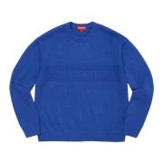 Beperkte oplage Tonal Paneled Sweater Supreme , Blue , Heren