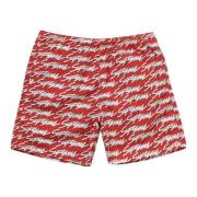 Street Logo Water Short Red Supreme , Multicolor , Heren