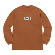 Beperkte Oplage Geweven Label Top Roest Supreme , Orange , Heren