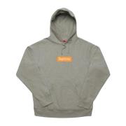 Grijze Box Logo Hoodie Limited Edition Supreme , Gray , Heren