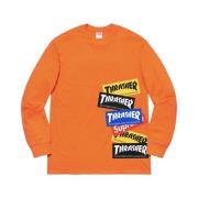 Limited Edition Multi Logo Longsleeve Supreme , Orange , Heren