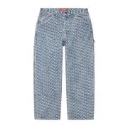 Beperkte Oplage Dubbele Knie Denim Schilderbroek Supreme , Blue , Here...