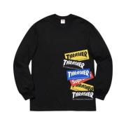 Limited Edition Multi Logo Longsleeve Tee Supreme , Black , Heren