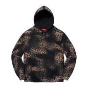 Bleached Leopard Hooded Sweatshirt Black Supreme , Black , Heren