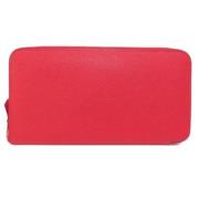 Pre-owned Leather wallets Hermès Vintage , Red , Dames