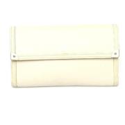 Pre-owned Leather wallets Louis Vuitton Vintage , Beige , Dames