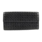 Pre-owned Leather wallets Bottega Veneta Vintage , Black , Dames