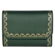 Pre-owned Leather wallets Cartier Vintage , Green , Dames