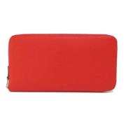 Pre-owned Leather wallets Hermès Vintage , Red , Dames