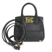 Pre-owned Leather handbags Salvatore Ferragamo Pre-owned , Black , Dam...