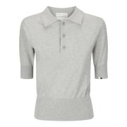 Polo Style Short-Sleeved Shirt Extreme Cashmere , Gray , Dames