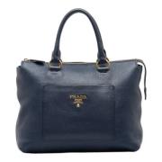 Pre-owned Leather prada-bags Prada Vintage , Blue , Dames