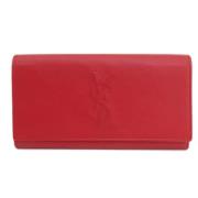 Pre-owned Leather wallets Yves Saint Laurent Vintage , Red , Dames