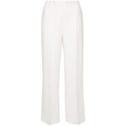 Relaxte witte rechte broek TotêMe , White , Dames