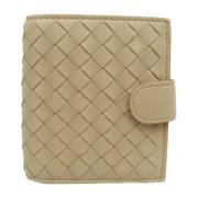 Pre-owned Leather wallets Bottega Veneta Vintage , Beige , Dames