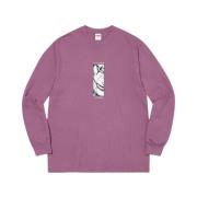 The Crow Longsleeve Tee Plum Supreme , Purple , Heren