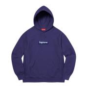 Limited Edition Box Logo Hoodie Navy Supreme , Blue , Heren