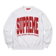 Stad Arc Crewneck Ash Grey Supreme , Gray , Heren