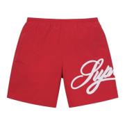 Rode Mesh Script Limited Edition Shorts Supreme , Red , Heren