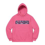 Beperkte oplage Denim Logo Hoodie Magenta Supreme , Pink , Heren