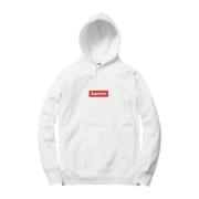 Limited Edition Box Logo Hoodie Wit Supreme , White , Heren