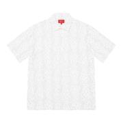 Limited Edition Chainstitch Chiffon Shirt Supreme , White , Heren