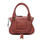 Luxe Leren Handtas met Ritssluiting Chloé , Brown , Dames