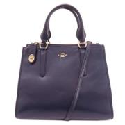 Pre-owned Leather totes Coach Pre-owned , Blue , Dames